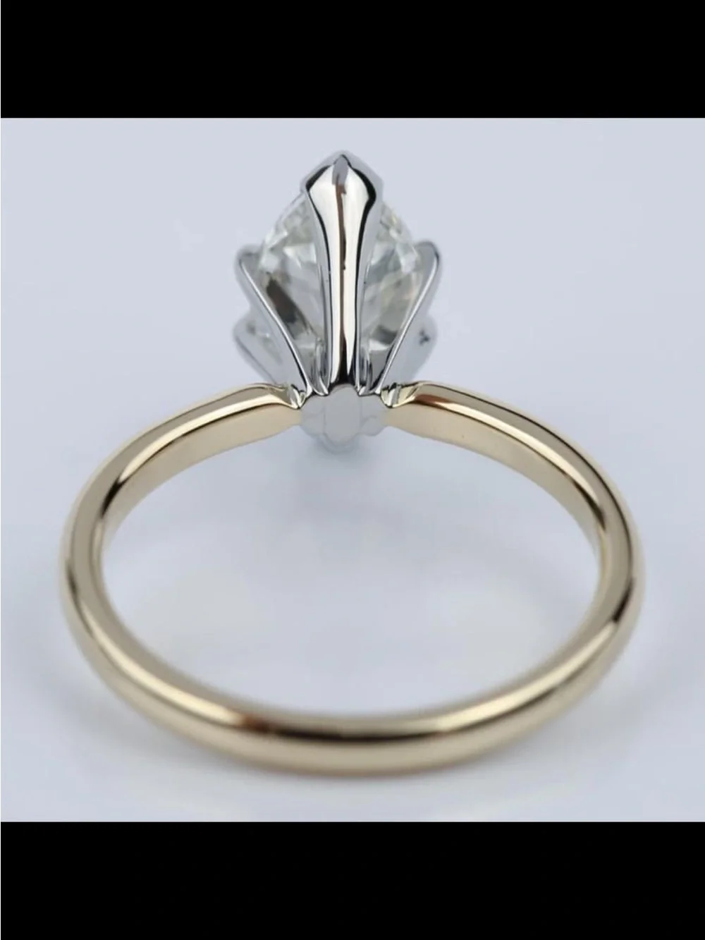Marquise Diamond Solitaire Ring in Yellow Gold